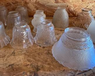 vintage glass lampshades