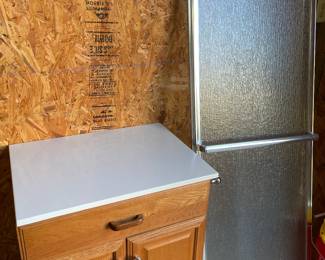Bathroom vanity and glass shower doors