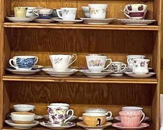 Dozens of tea cups