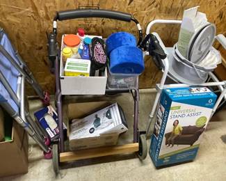 Walkers, canes, commode, alerts and assist tools