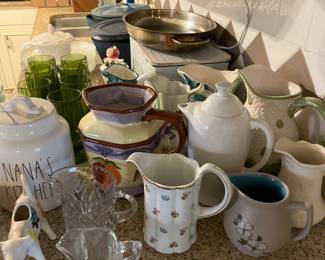 Collection of pitchers 