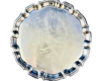 Silver Soldered Footed Serving Tray - Chippendale Style With Nautilus Scroll Feet - Hallmarked "HB&H"