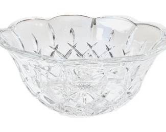 Cut Crystal Scalloped Border Bowl