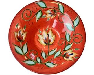 Large Pottery Bowl - Signed "Gail Pittman For Southern Living At Home"