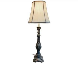 Cast Stone Table Lamp & Coordinating Fabric Shade
