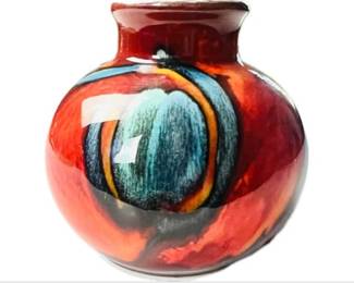 English Artisan Pottery - Poole Delphis Vase - Signed "Poole Pottery England"