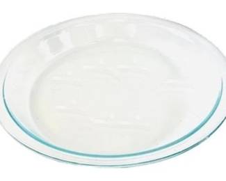 Glass 9" Pie Plate - Signed "Fire King - Made In USA"
