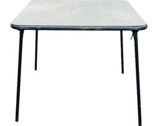 Vintage Metal Folding Card Table