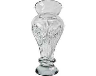 Heavy Weight Cut Crystal Vase With Trophy Engraving