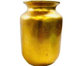 Ceramic Vase With Gilt Finish