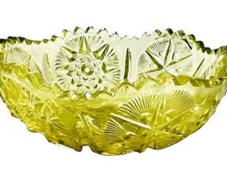 American Pressed Vaseline Glass