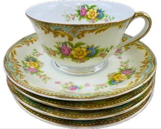 Noritake Milroy Cup & Saucers - 4 Pieces