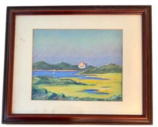 Original Pastel Drawing By Darien Artist, Britt Bair