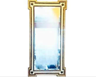 Directoire Style Beveled Glass Mirror - Signe "Carver's Guild, West Groton, MA" - Original Tags