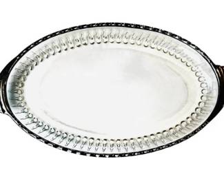 Sterling Silver Overlay On American Pressed Glass