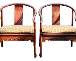 Chinese Horseshoe Armchairs