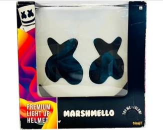 Spirit Halloween Marshmello Mask - Helmet - Lights Up!