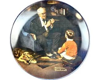 Norman Rockwell Porcelain Plate "The Tycoon" 1982 Knowles Heritage Collection