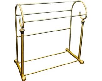 Vintage Arched Brass Blanket Rack