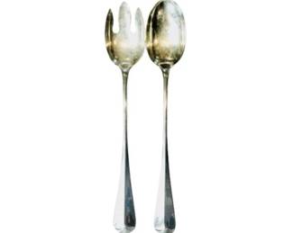 Silver Plate Salad Serving Set