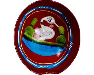 Small Hand Painted Jicara Gourd Bowl