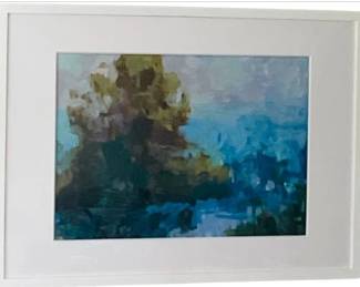 Original Oil On Board - By Darien Artist Britt Baer - Marshland