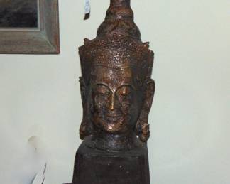 Mid-century Budda head lamp.