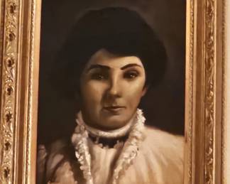 Portrait by L Girsh, oil on canvas.