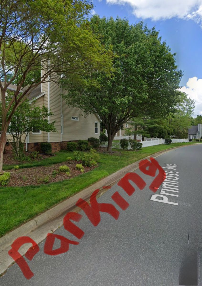 Please park on Primrose St.