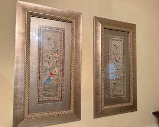 Vintage Chinese Silk Embroidery Pictures