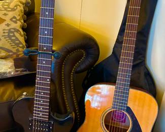 EPIPHONE electric guitar and YAMAHA guitar