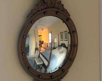 Convex mirror location upstairs guest bedroom 