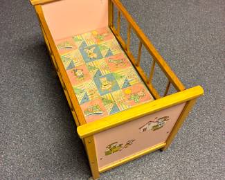 Vintage doll crib