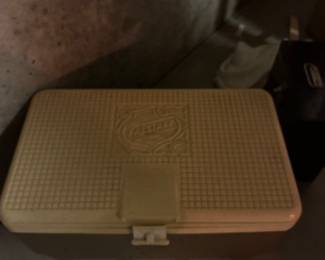 Vintage plastic Falstaff beer cooler
