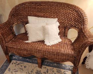 Wicker Settee