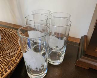 Buffalo Etched Glasses