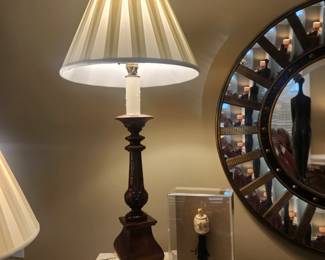 Pair of Vintage Wood Lamps