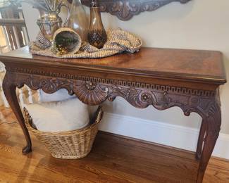 Console Table with Carved Detailing