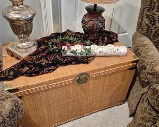 Wicker Trunk with brass details
