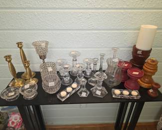 Lots of nice glass & candle holders