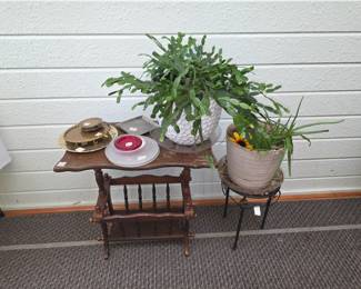 Table, plants, plant stand