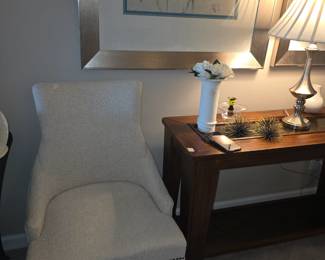 Large picture over table