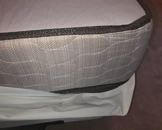 Serta Sleep Perfect king mattress w/box springs and rails.