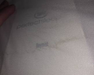 Serta Perfect Sleep king mattress w/box springs and rails.