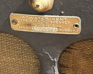 Atwater Kent Type F Radio Speaker