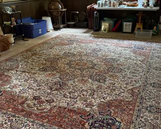 Beautiful giant hand-woven vintage rug from Spain
