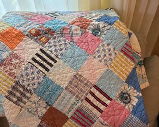 Large handmade patchwork quilt