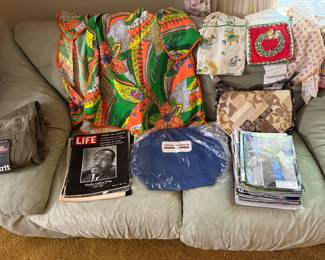 Life magazines. Great Britain magazines. Vintage Smock. New Carhart pants. Coach purse!