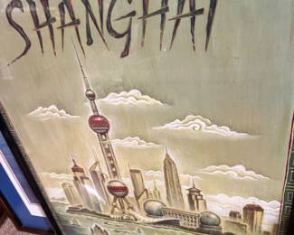 Vintage United Airlines Shanghai Art
