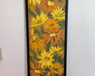 111 OriginalOilPaintingonCanvasYellowandOrangeDaisies